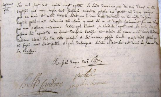 Registre paroissial de Douriez, 1784