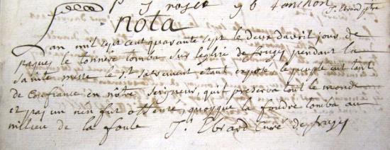 Registre paroissial de Fruges, 1747